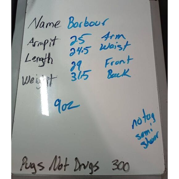 Barbour Shirt Men's Large Blue White Button Front Long Sleeve Preppy Gender Reve - Picture 9 of 9